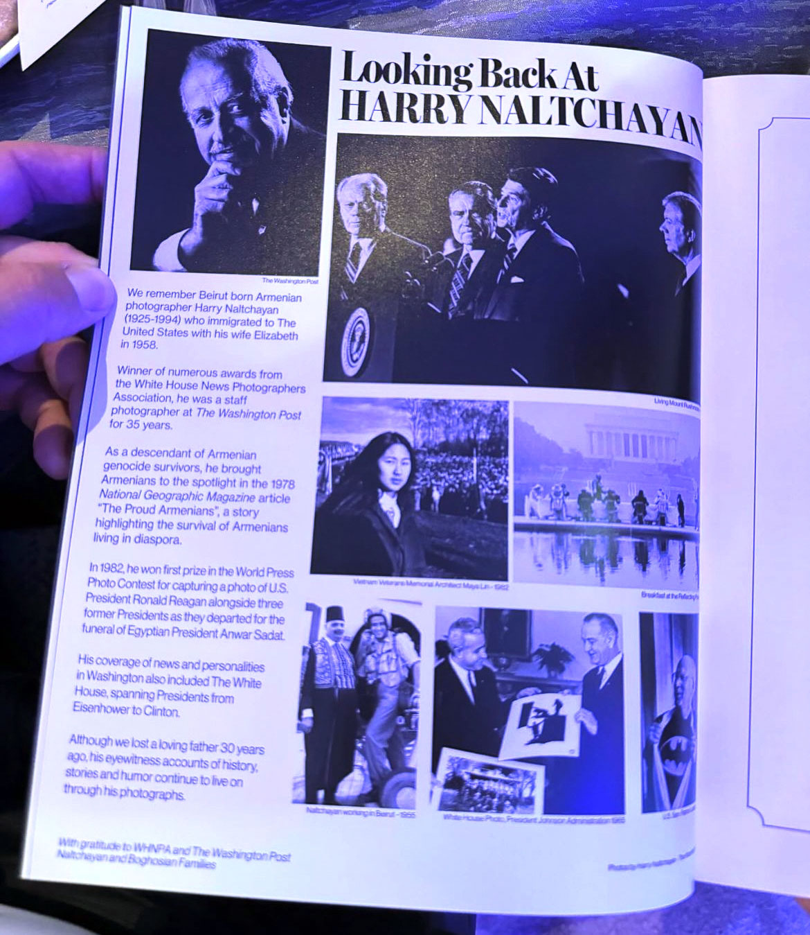 Harry Naltchayan remembrance ad in The Eyes of History